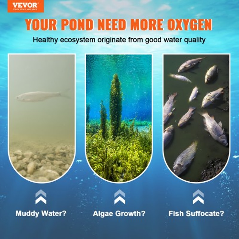 Pond Aeration Kit HP Compressor Tubing Diffuser For Deep Water Oxygen 2