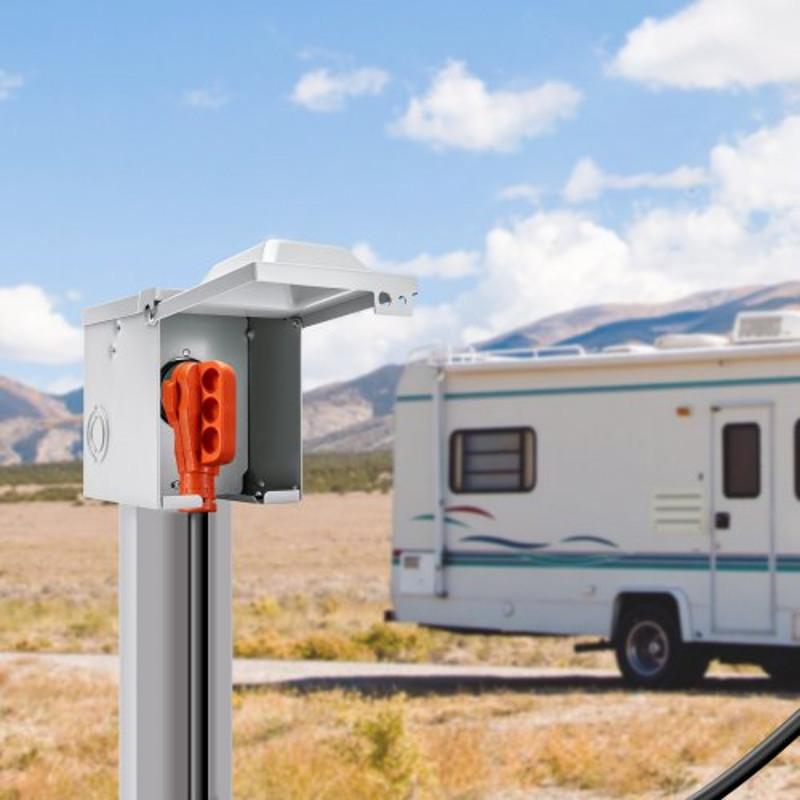 Heavy Duty RV Power Cod Amp NEMA Male Plug With LED Indicator Handle Adapter For Generators Campers 5