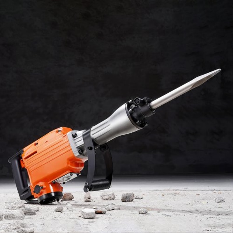 Heavy Duty Demolition Jack Hammer Electric Concrete Breaker With BPM Chisel Bits 6