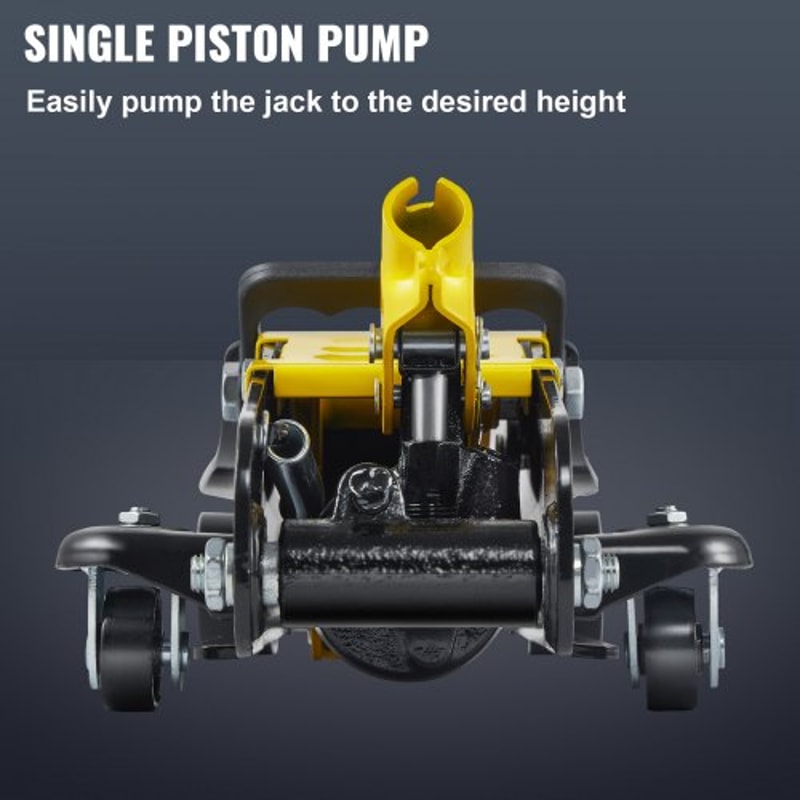 Heavyduty Steel Racing Floor Jack Low Profile Single Piston Lift Pump Floor Jack High Lifting Range 4