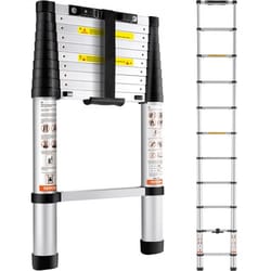 portable telescoping ladder multi-purpose aluminum extension ladder non-slip feet high lbs capacity