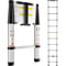 Portable Telescoping Ladder Multipurpose Aluminum Extension Ladder Nonslip Feet High LBS Capacity 0
