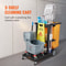 Cleaning Cart With PVC Bag Shelf Plastic Janitorial Trolley High Lbs Capacity Housekeeping Cart 1