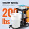 Cleaning Cart With PVC Bag Shelf Plastic Janitorial Trolley High Lbs Capacity Housekeeping Cart 2