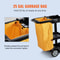 Cleaning Cart With PVC Bag Shelf Plastic Janitorial Trolley High Lbs Capacity Housekeeping Cart 3