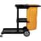 Cleaning Cart With PVC Bag Shelf Plastic Janitorial Trolley High Lbs Capacity Housekeeping Cart 9