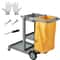 Plastic Housekeeping Cart Shelf Commercial Janitorial Cart With PVC Bag High Lbs Capacity 0