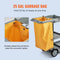 Plastic Housekeeping Cart Shelf Commercial Janitorial Cart With PVC Bag High Lbs Capacity 3