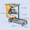 Plastic Housekeeping Cart Shelf Commercial Janitorial Cart With PVC Bag High Lbs Capacity 6