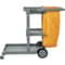 Plastic Housekeeping Cart Shelf Commercial Janitorial Cart With PVC Bag High Lbs Capacity 9