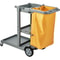 Plastic Housekeeping Cart Shelf Commercial Janitorial Cart With PVC Bag High Lbs Capacity 8