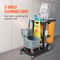 Plastic Housekeeping Cart Shelf Commercial Janitorial Cart High Lbs Capacity PVC Bag With Cover 3