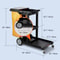 Plastic Housekeeping Cart Shelf Commercial Janitorial Cart High Lbs Capacity PVC Bag With Cover 7
