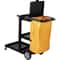 Plastic Housekeeping Cart Shelf Commercial Janitorial Cart High Lbs Capacity PVC Bag With Cover 8