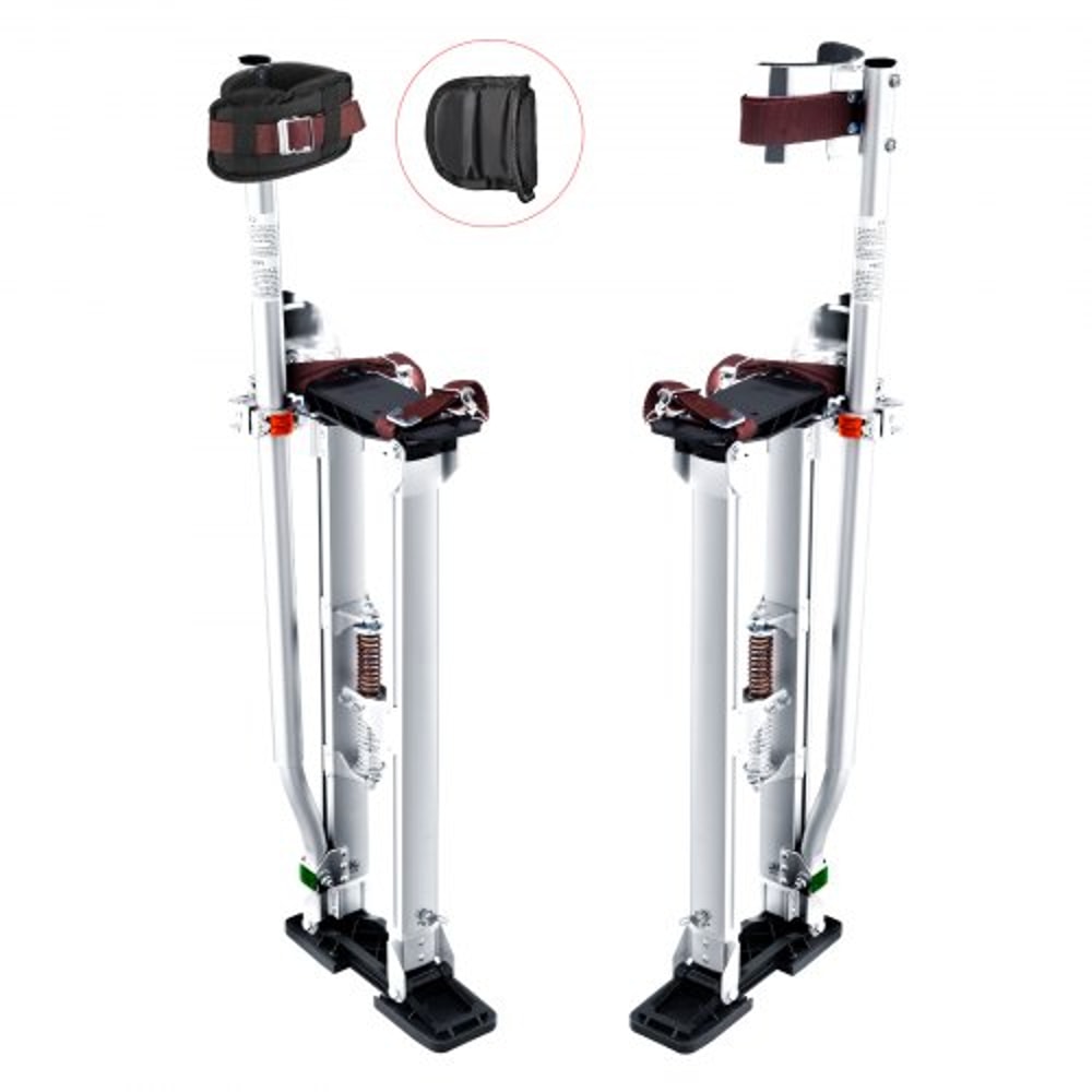 Adjustable Aluminum Tool Stilts For Drywall Painting Taping With Protective Knee Pads Silver Nonsli 0