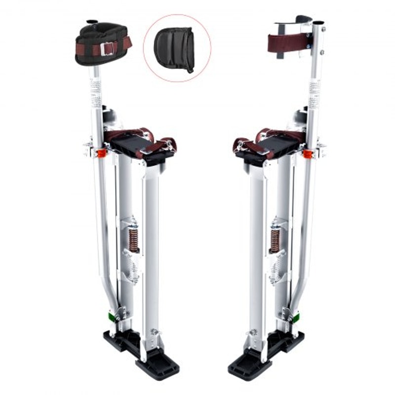 Adjustable Aluminum Tool Stilts For Drywall Painting Taping With Protective Knee Pads Silver Nonsli 0