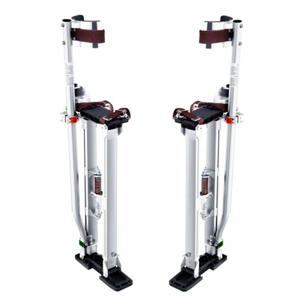 Adjustable Aluminum Tool Stilts For Drywall Painting Taping With Protective Knee Pads Silver Nonsli 8