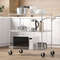 Metal Service Cart On Wheels Kitchen Utility Cart With High Capacity Wire Rolling Cart Adjustable S 5