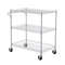 Metal Service Cart On Wheels Kitchen Utility Cart With High Capacity Wire Rolling Cart Adjustable S 8