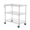 Metal Service Cart On Wheels Kitchen Utility Cart With High Capacity Wire Rolling Cart Adjustable S 8