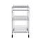 Metal Service Cart On Wheels Kitchen Utility Cart With High Capacity Wire Rolling Cart Adjustable S 7