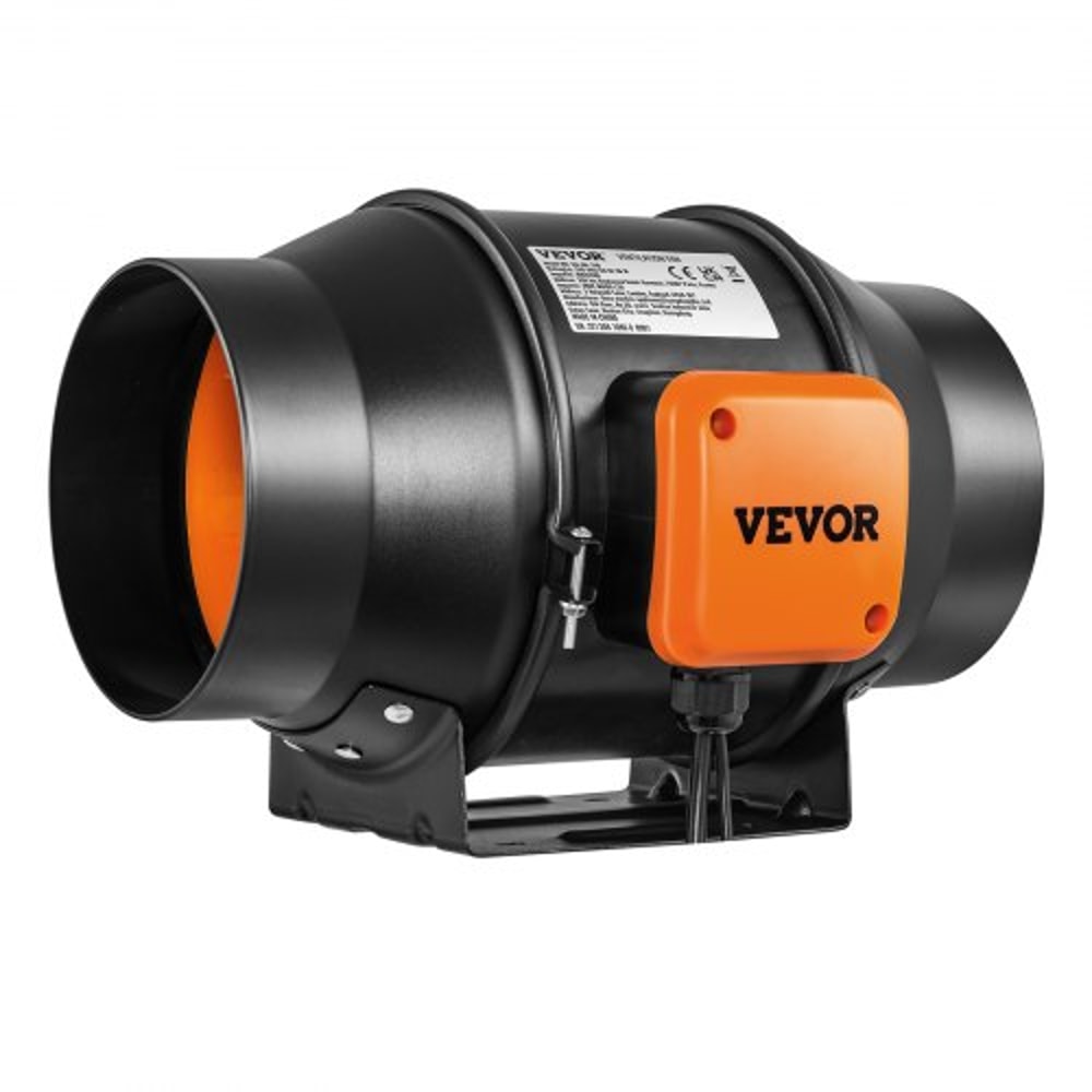 Inline Duct Fan CFM With Temperature Humidity Control Quiet ECmotor Exhaust Fan For Cooling Grow Te 8