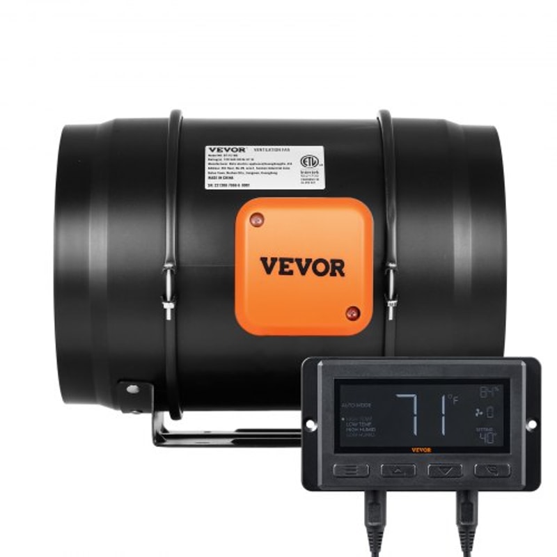 Inline Duct Fan EC Motor Ventilation Exhaust Fan For Cooling Booster Hydroponics Grow Tents With Te 9