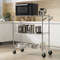 Metal Rolling Cart With Tiers High LBS Capacity Steel Service Cart On Wheels Adjustable Shelves Wit 3