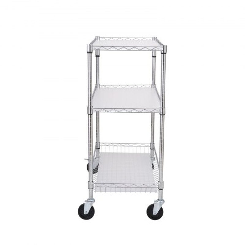 Metal Rolling Cart With Tiers High LBS Capacity Steel Service Cart On Wheels Adjustable Shelves Wit 7