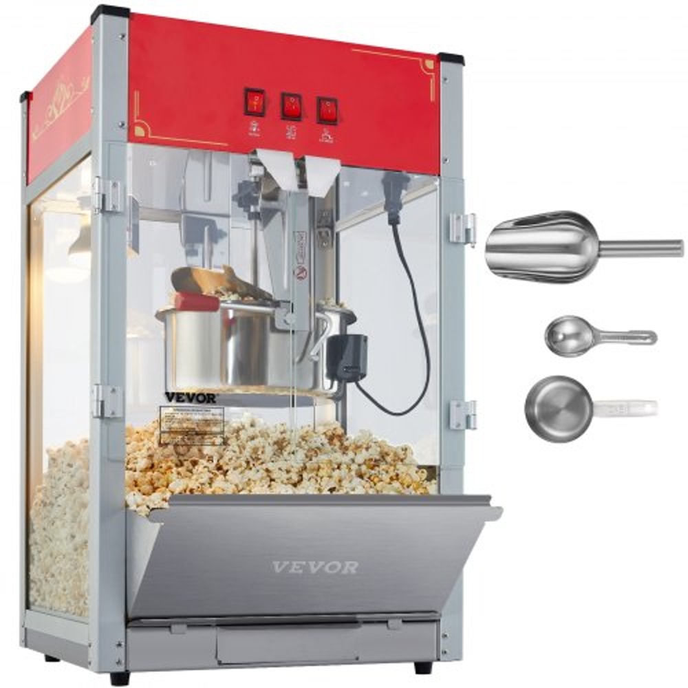 Popcorn Popper Machine Countertop Popcorn Maker Tempered Glass Popcorn Maker With Stainless Steel S 0