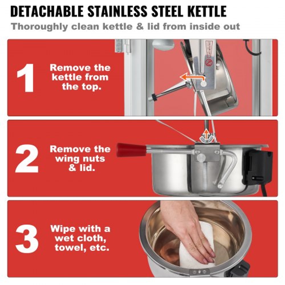 Popcorn Popper Machine Countertop Popcorn Maker Tempered Glass Popcorn Maker With Stainless Steel S 5