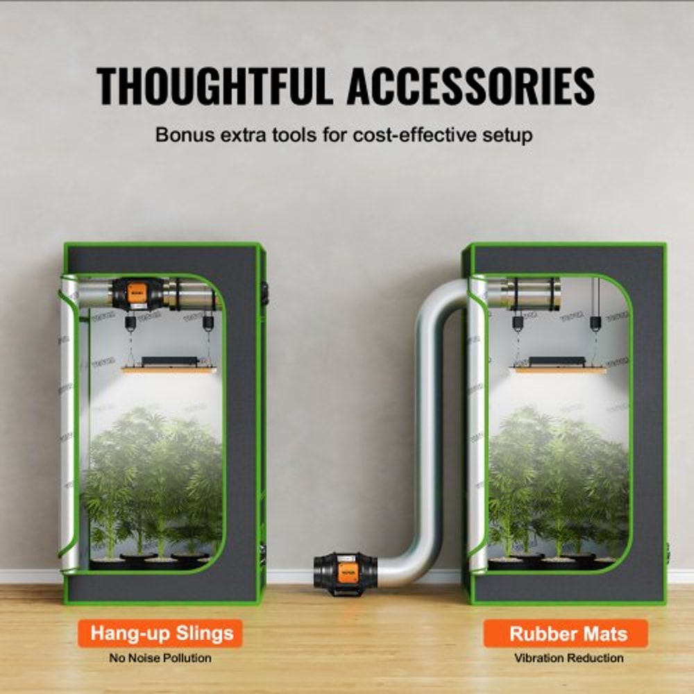 Inline Duct Fan Variable Speed Controller Quiet AC Motor Exhaust Fan For Cooling Booster Grow Tents 5