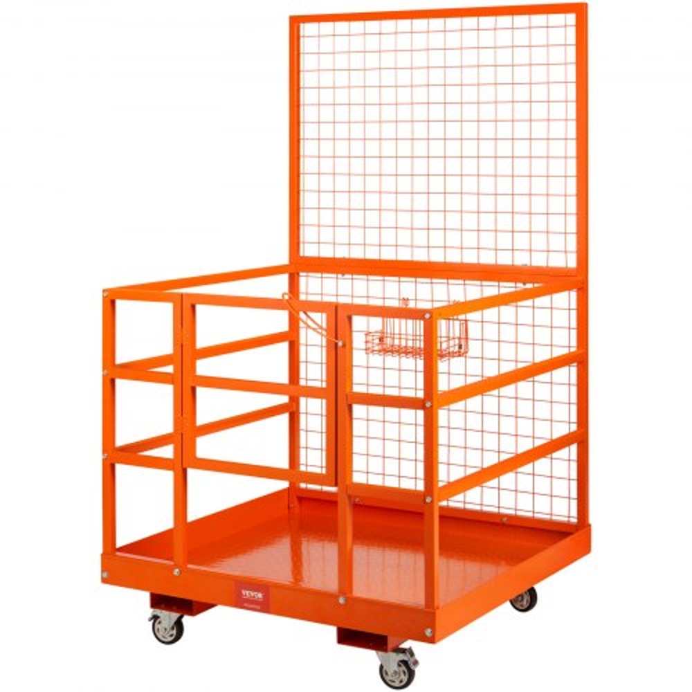 High Load Capacity Forklift Work Platform Forklift Safety Cage With Safety Harness Lock Dual Nonsli 8