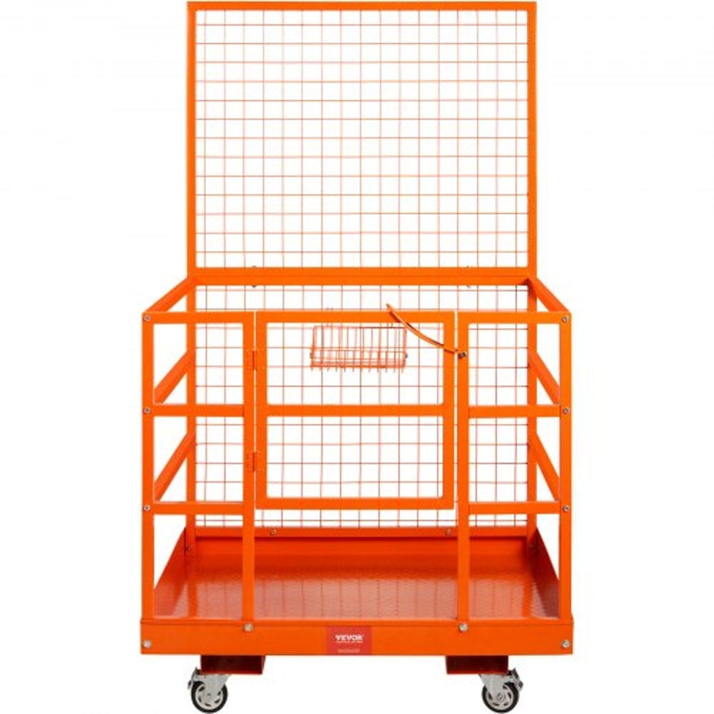 High Load Capacity Forklift Work Platform Forklift Safety Cage With Safety Harness Lock Dual Nonsli 7