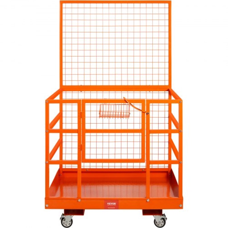High Load Capacity Forklift Work Platform Forklift Safety Cage With Safety Harness Lock Dual Nonsli 7