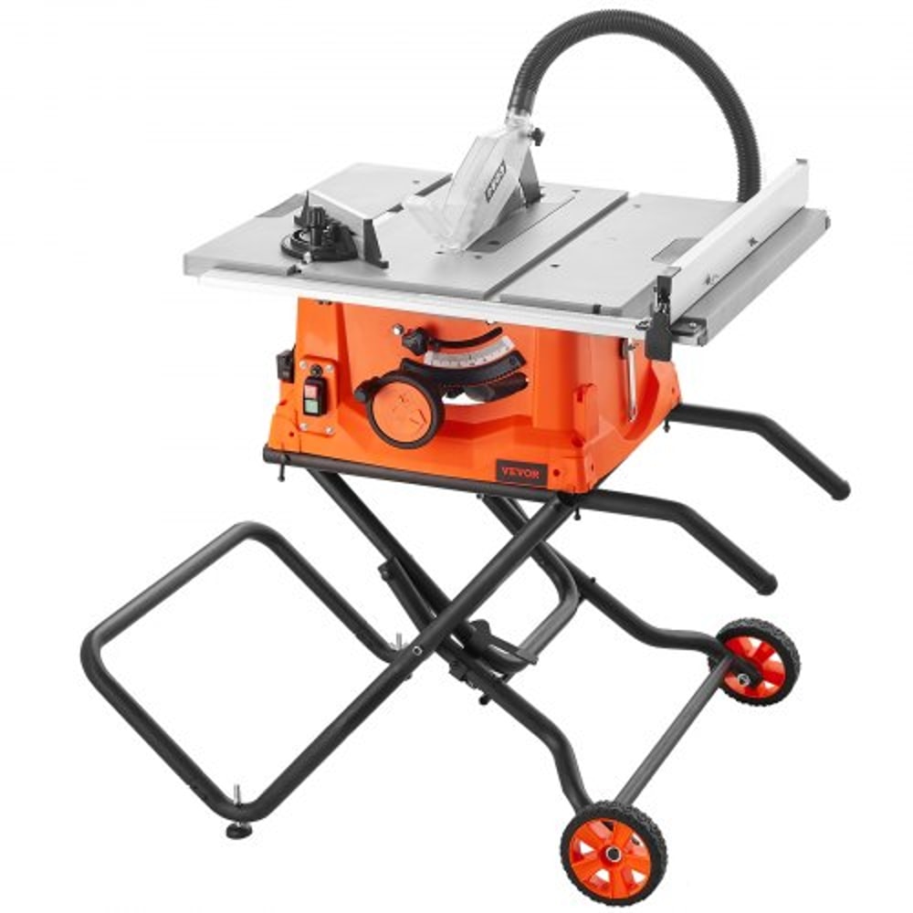 Table Saw With Stand Speed To High RPM Compact Portable Jobsite Saw Sliding Miter For Wood And Furn 7