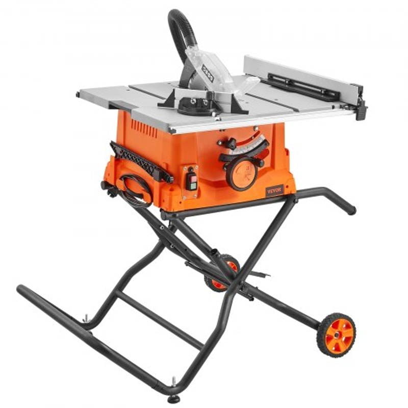 Table Saw With Stand Speed To High RPM Compact Portable Jobsite Saw Sliding Miter For Wood And Furn 8