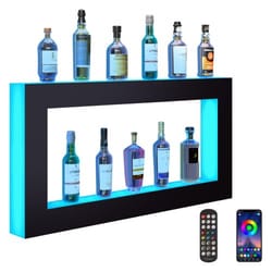 led liquor bottle display shelf rgb bar shelf with app remote control
