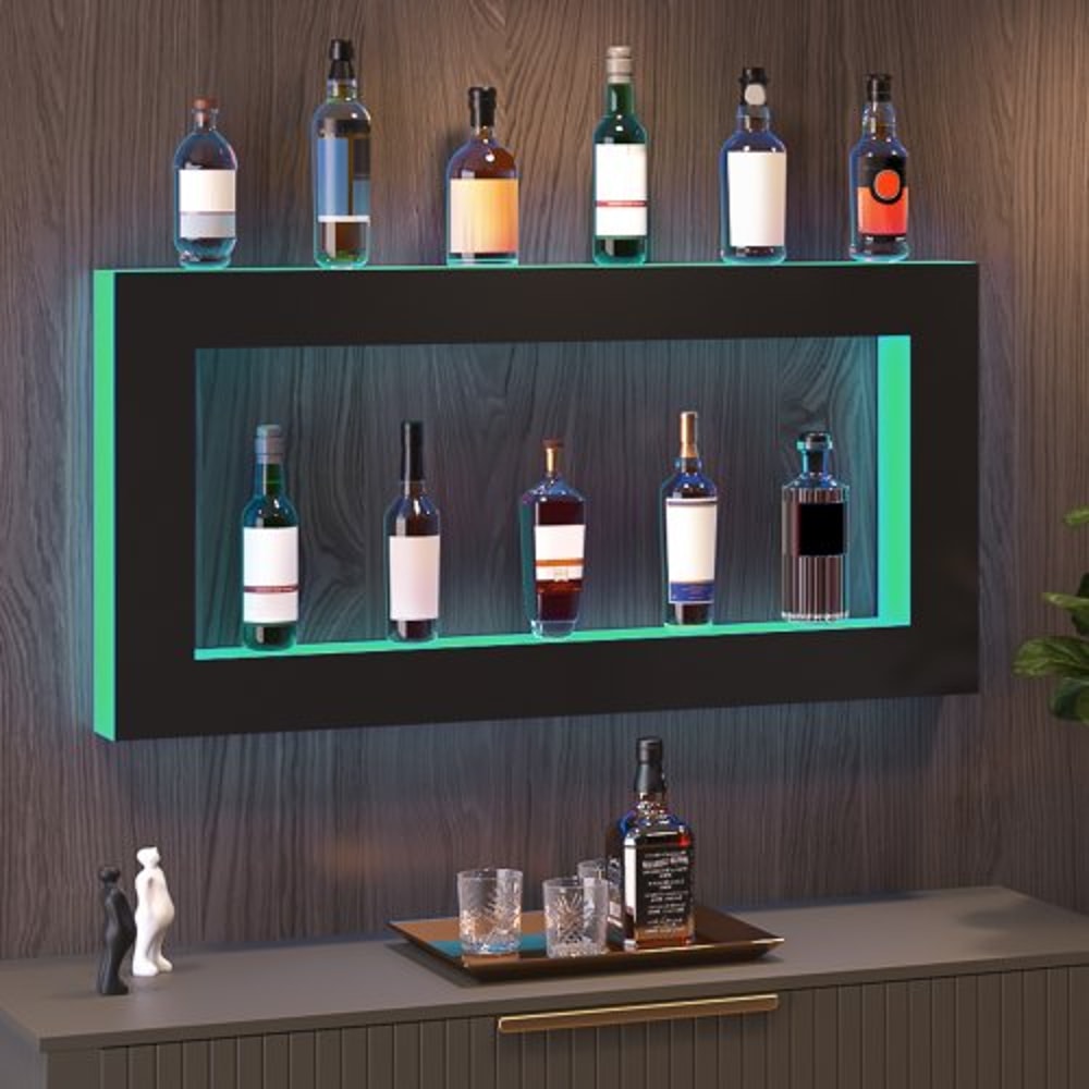 LED Liquor Bottle Display Shelf RGB Bar Shelf With App Remote Control 6