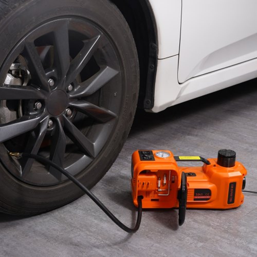 Electric Hydraulic Car Jack With Tire Inflator LED Light For SUVs Sedans Trucks 7