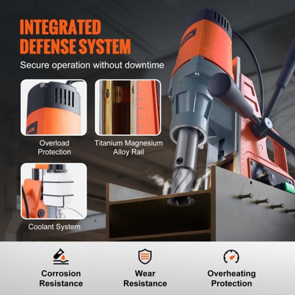 Magnetic Drill Press With Base Portable Mag Drill Machine For Metal Boring 4