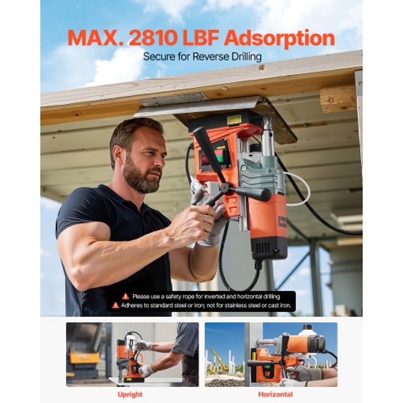 Magnetic Drill Press With Base Portable Mag Drill For Metal Fabrication 4