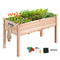 Elevated Wooden Raised Garden Bed Planter Box With Drainage And Storage For Outdoor Vegetable Garde 0