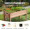 Elevated Wooden Raised Garden Bed Planter Box With Drainage And Storage For Outdoor Vegetable Garde 4