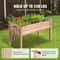 Elevated Wooden Raised Garden Bed Planter Box With Drainage And Storage For Outdoor Vegetable Garde 2