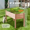 Elevated Wooden Raised Garden Bed Planter Box With Drainage And Storage For Outdoor Vegetable Garde 1