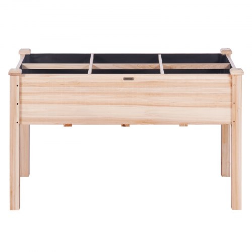 Elevated Wooden Raised Garden Bed Planter Box With Drainage And Storage For Outdoor Vegetable Garde 10