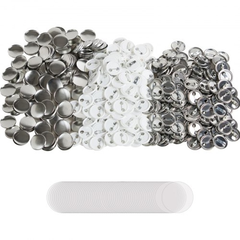 Button Maker Supplies Kit Button Maker Parts DIY Pin Back Buttons Badge Making Refill Set 7