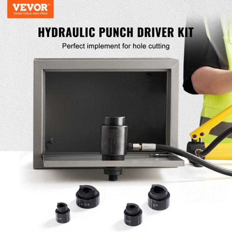 Hydraulic Knockout Punch Kit Set For Clean Conduit Holes In Metal And Plastic 1
