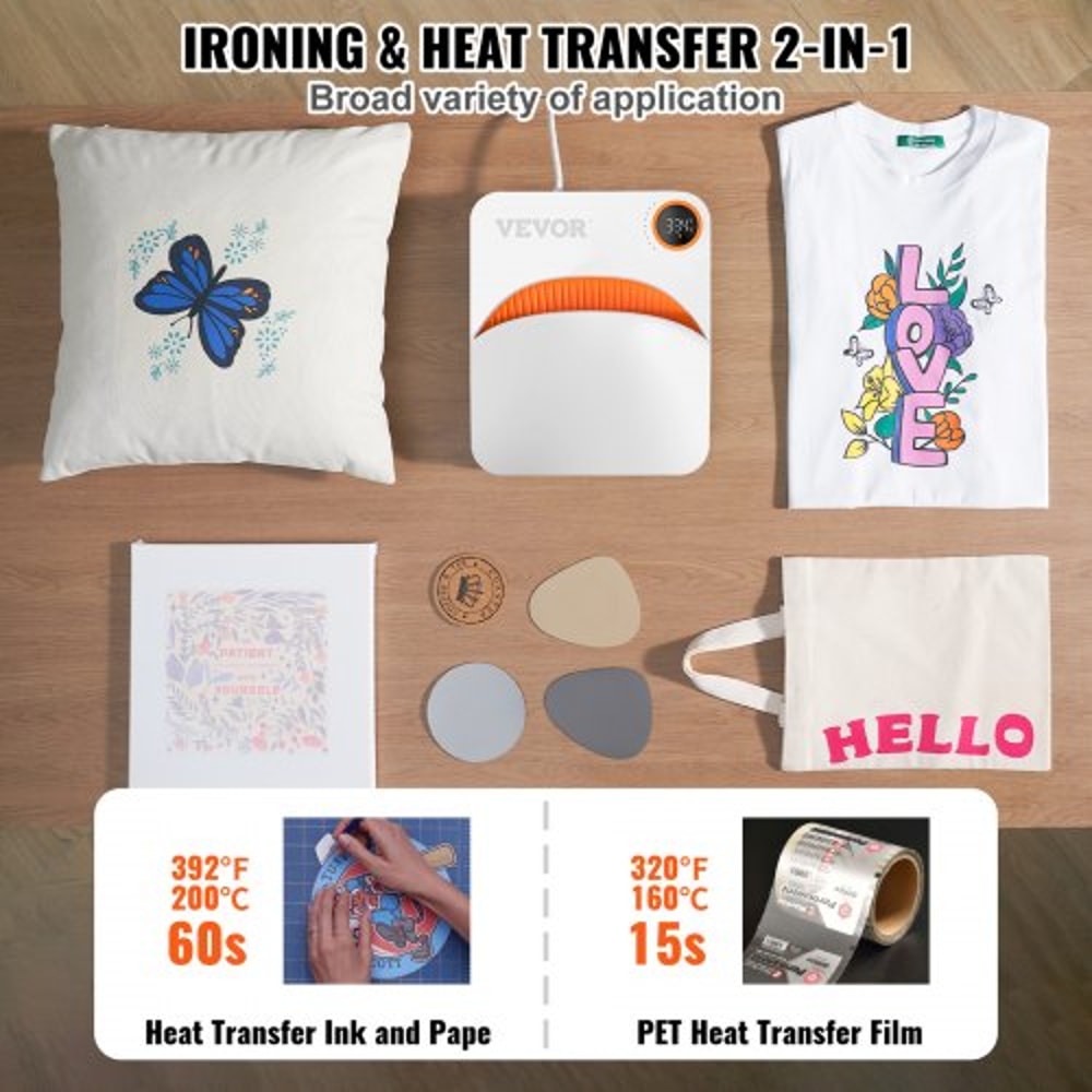 Portable Heat Press Machine For T Shirts HTV And Sublimation Printing 2